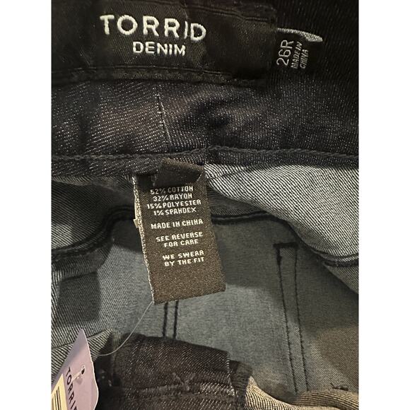 NWT Torrid Jegging Moto Multi Zip Stretch Dark Wash Jeans Women's Plus Size 26 - Picture 9 of 11